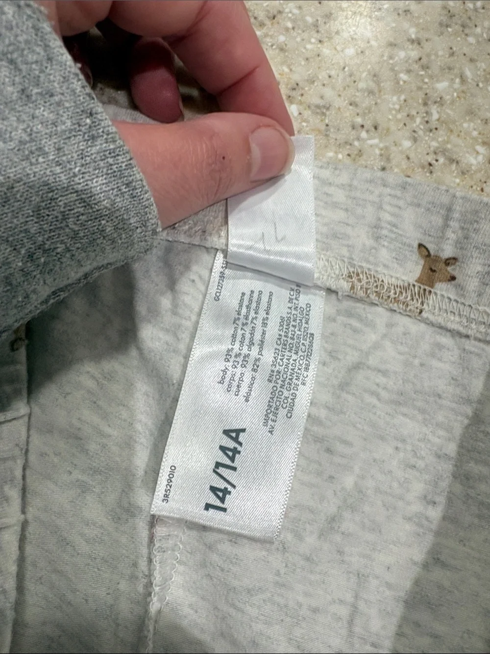 Carters size 14 deer leggings